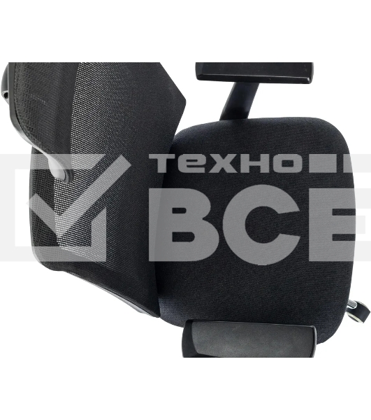 Кресло эргономичное Бюрократ MC-612N-H черный TW SQU BL сетка/ткань с подголов. крестов. металл хром