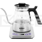 Чайник электрический Kitfort КТ-8707 0.8л. 1300Вт нержавеющая сталь/черный корпус: Металл/стекло/пластик, фото7