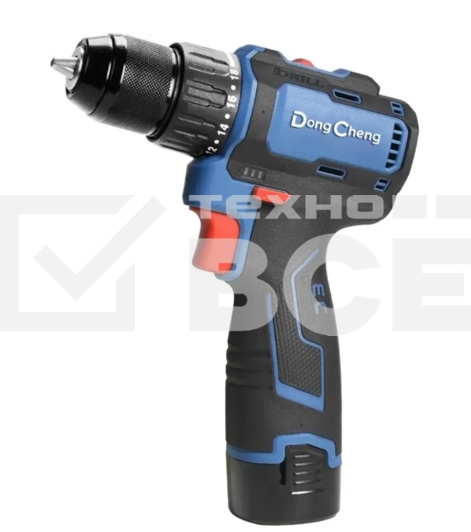 Дрель-шуруповерт DongCheng DCJZ1604, 16 В, 2 Ач, 40 Нм, бесщеточный