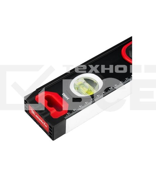 Уровень алюминиевый Matrix, усиленный, фрезерованный, 3 глазка, 2 комп. рукоятки, 800 мм