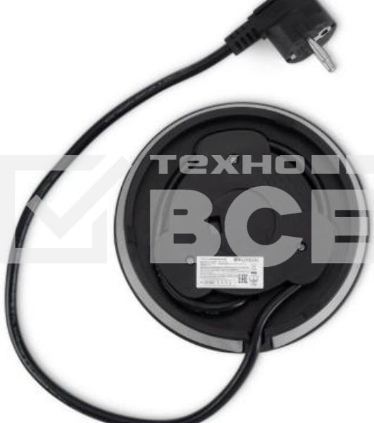 Чайник электрический Hyundai HYK-S8408 1.7л. 2200Вт серебристый матовый/черный (корпус: нержавеющая сталь)