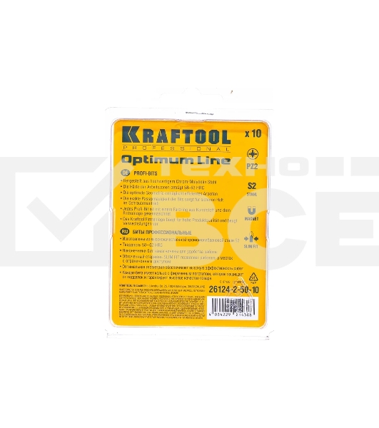 Биты KRAFTOOL Optimum Line, PZ2, 50 мм, тип хвостовика E 1/4