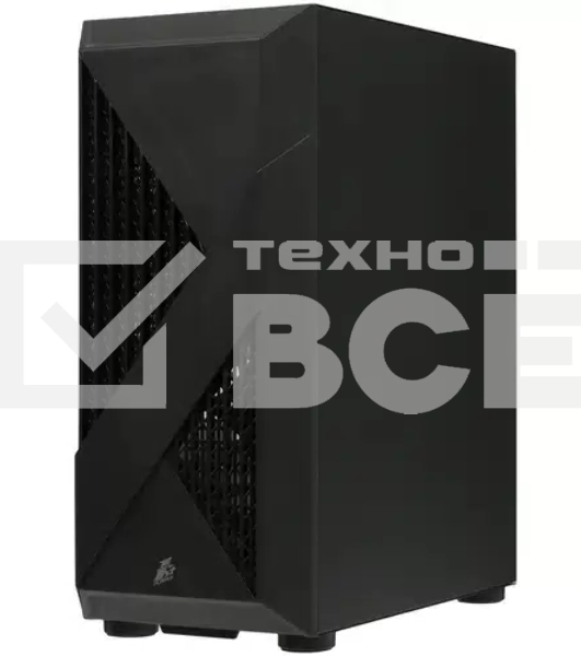 Компьютерный корпус 1STPLAYER FIREROSE F3-A Black / ATX, TG / 4x120mm LED fans inc. / F3-A-BK-4F1