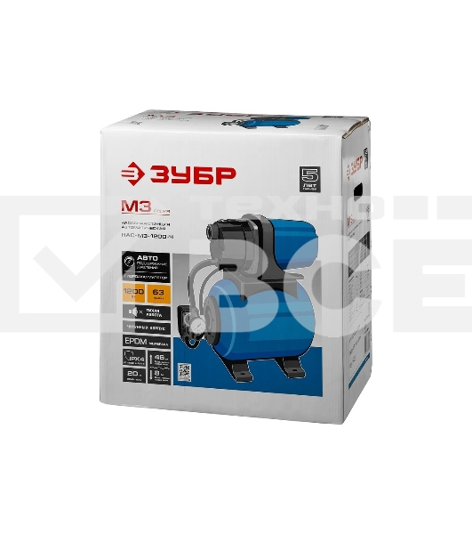 Станция насосная ЗУБР НАС-М3-1200-Ч  1200Вт 3780л/ч 35С чистая вода