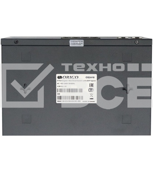 Настраиваемый L2 коммутатор 8x1000Base-T, 2x1000Base-X SFP, комплект для установки в 19