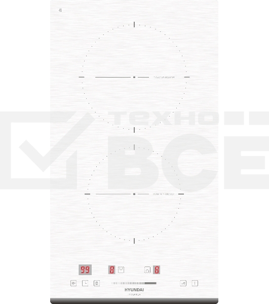 Индукционная варочная панель Hyundai HHI 3752 WG, белый