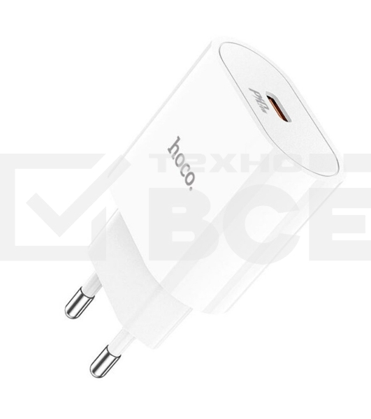 Блок питания (сетевой адаптер) HOCO C94A Metro USB-C, 20W, белый