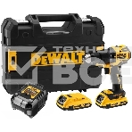Дрель-шуруповерт DeWalt DCD709D2T, Аккумуляторная, 18В, 2 АКБ, Кейс, фото 1
