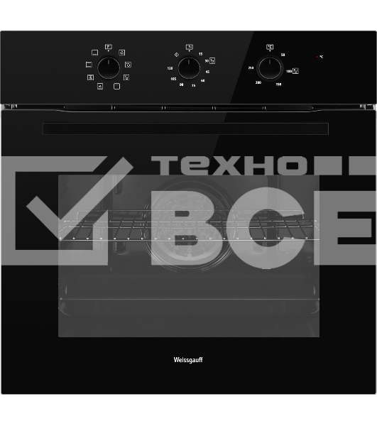 Духовой шкаф электрический Weissgauff EOM 208 PDB Steam Clean черный