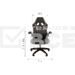 Кресло игровое Chairman game 15 чёрный/серый экокожа, регулируемый угол наклона, механизм качания, фото12