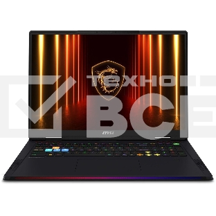 Ноутбук MSI Raider HX AI A2XWIG-204RU черный Core Ultra 9 285HX 64Gb SSD4Tb NVIDIA GeForce RTX5080 16Gb 18