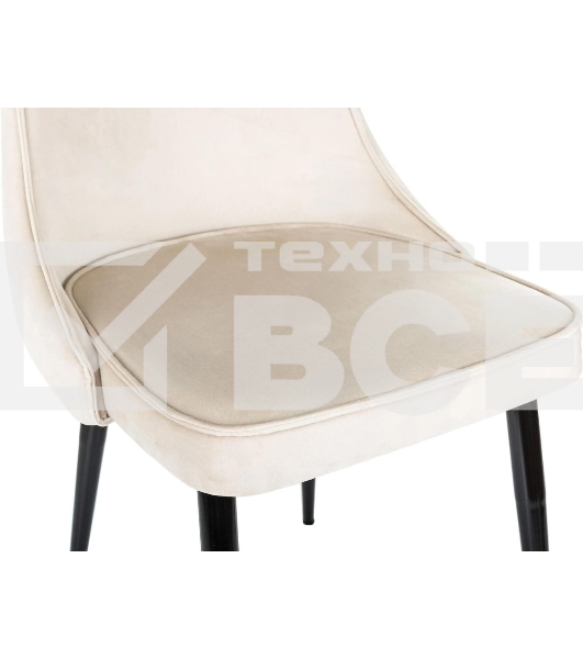 Стул для дома Бюрократ CH-K4_2 комплект 2 шт бежевый Holland 06 металл черный на ножках (CH-K4_1/HL07_2)