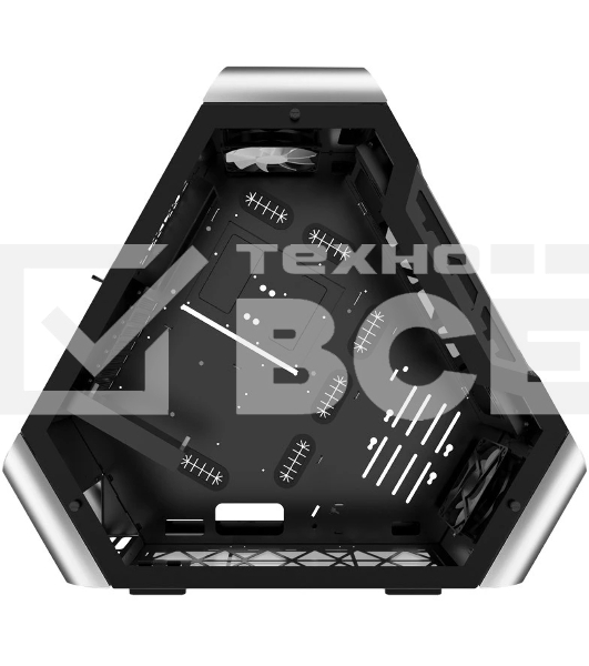 Компьютерный корпус JONSBO TR03-G Silver без БП, боковая панель из закаленного стекла, mini-ITX, micro-ATX, ATX, серебристый