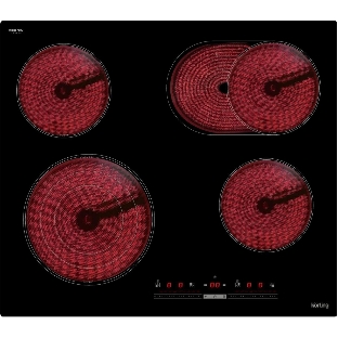 Электрическая варочная панель Korting HK 63910 B, конфорок: 4 шт., стеклокерамика, независимая, черный