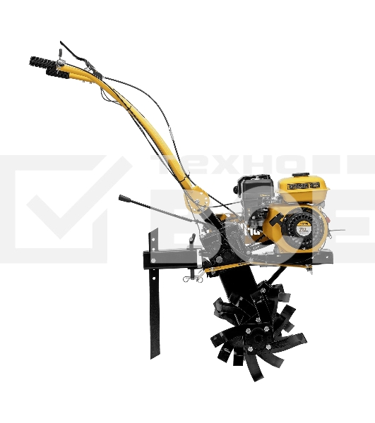 Мотоблок Denzel DPT-270SB, 7 л.с., ремен.сцеп, фрез 3х4, ШОМ, без колес, передачи 2В/1Н