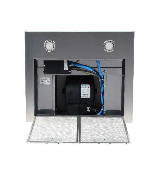 Вытяжка каминная Elikor Агат 60Н-1000-Е4Д серебристый/черный, 59 см, 1000 куб. м/ч, 59 дБ