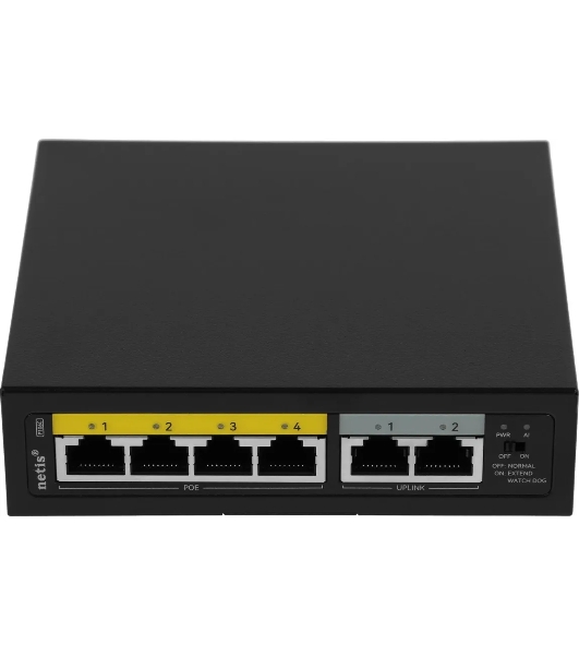 Коммутатор 6PORT NETIS P106C 10/100M 4POE