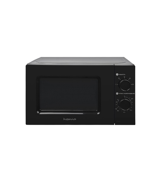 Микроволновая печь HOME HMM207BB черный, 20 л, 700 Вт, переключатели — поворотный механизм
