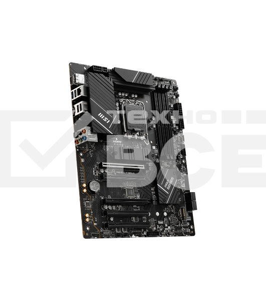 Материнская плата MSI PRO B760-P DDR4 II, LGA 1700, Intel B760, 4xDDR4, 4xSATA, 2xM.2, 1xPCIe 4.0 x16, 1xPCIe 4.0 x4, 3xPCIe 3.0 x1, 1xHDMI, 1xDP, 1x 2.5Gb LAN, 2xUSB-A 2.0, 2xUSB-A 3.2 Gen 1, 1xUSB-C 3.2 Gen 2, 5x3.5 мм, 7.1, ATX