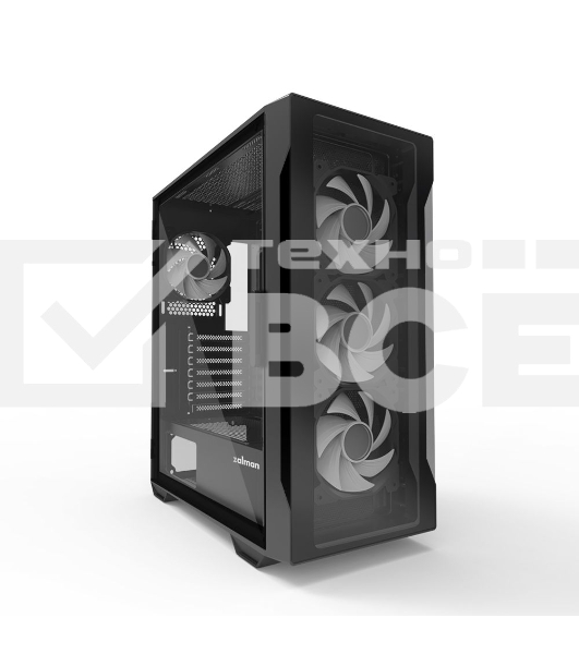 Компьютерный корпус MidiTower Zalman I3 NEO TG Black (ATX, front mesh, TG window, USB2.0 x1, USB3.0x2, 4x120mm RGB fan, без БП) (I3 NEO TG Black)