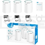 Бесшовный Mesh роутер Cudy M1300 (M1300 3-PACK) AC1200 10/100/1000BASE-TX/Wi-Fi белый (упак.:3шт), фото 1