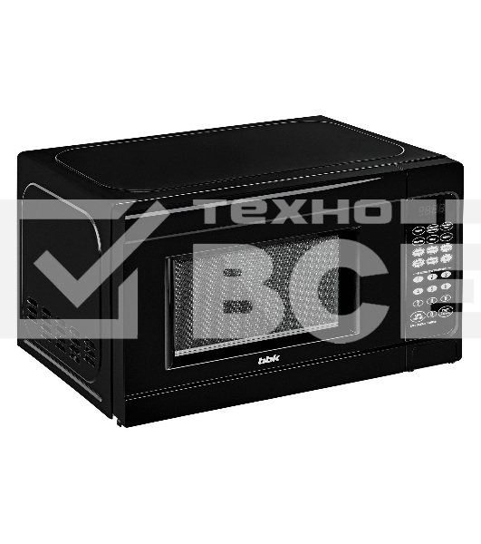 Микроволновая печь BBK 20MWS727SB чёрный, 20 л, 700 Вт, переключатели - сенсор