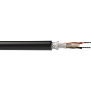 Кабель балансный микрофонный 50 м, 20 AWG, 0.5 мм2, диаметр 6.7 мм, экран, медь 28 x 0.15 мм, черный, бухта