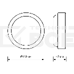 Светильник светодиодный Gauss ECO IP65 D140x51 8W 680lm 4000K ЖКХ круглый с оптико-акустическ. сенс., фото3