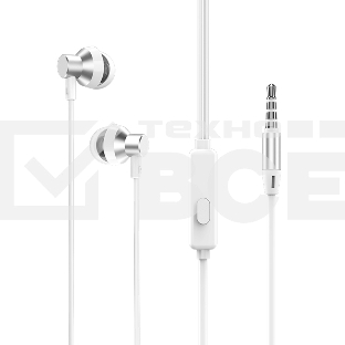 Проводные наушники BOROFONE (6931474709240) BM35 Farsighted серебро