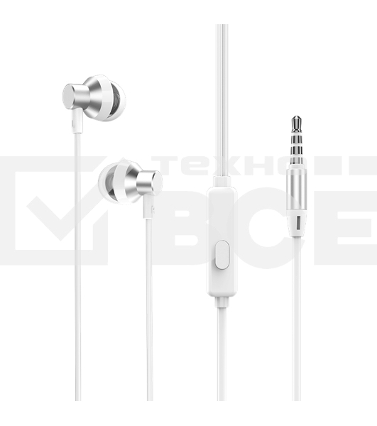 Проводные наушники BOROFONE (6931474709240) BM35 Farsighted серебро