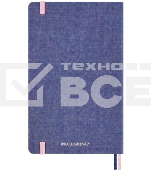 Блокнот Moleskine LIMITED EDITION SAKURA LESU08QP060 Large 130х210мм, обложка текстиль, 176 страниц, линейка, синий, 2025