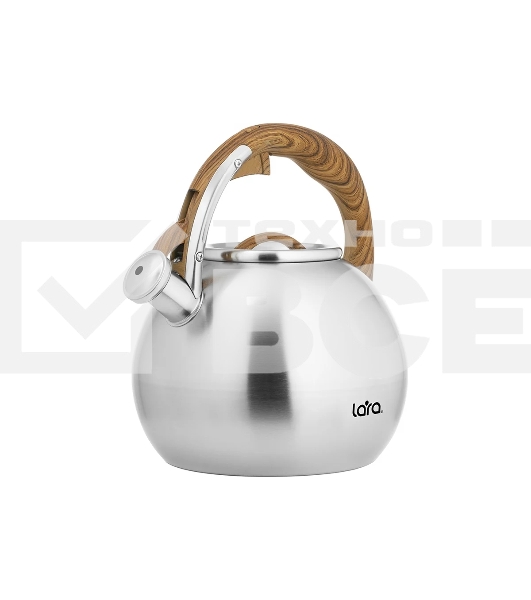 Чайник для плиты LARA LR00-82 4.5 л индукционное дно, свисток с кноп. механизмом, ручка нейлон