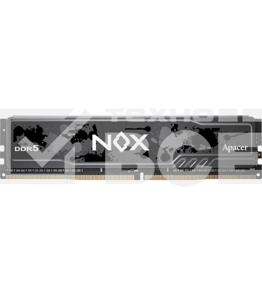 Оперативная память Apacer Nox, DDR5, 32Gb (2x16Gb), 5200MHz, CL40, DIMM, радиатор, серый/черный