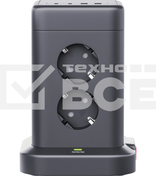 Сетевой фильтр Defender ILS 453 (3 м, 8 розеток, 2USB-A, 2USB-C)