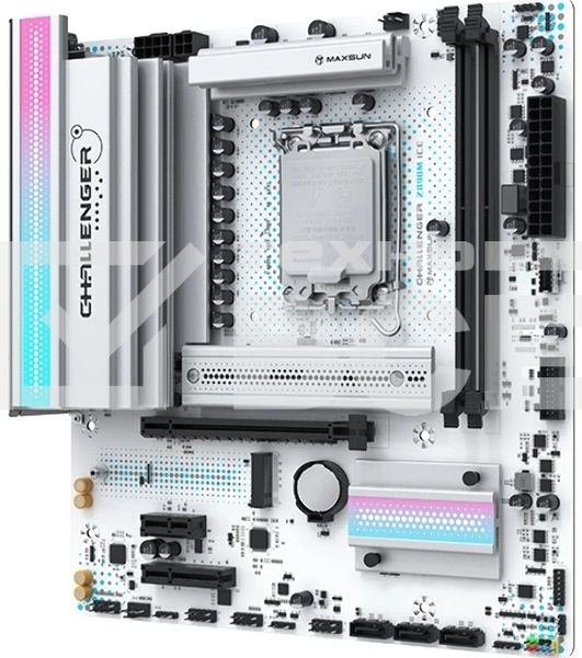 Материнская плата Maxsun MS-Challenger Z890M WIFI, LGA1851, Intel Z890, 2xDDR5, 3xSATA, 2xM.2, 1xPCIe 5.0 x16, 1xPCIe 4.0 x4, 1xPCIe 4.0 x1, 1xDP, 1xHDMI, 1x2.5Gb LAN, Wi-Fi 6, Bluetooth 5.2, 1xUSB-C 10Gbps, 4xUSB-A 5Gbps, 2xUSB-A 2.0, 3x3.5 мм, mATX