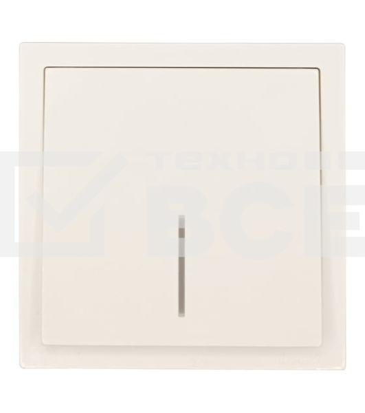 Выключатель 1-кл. с индик. СП ZIMA IP20 10А безвинт. зажим слон. кость LEZARD 704-9088-111QC