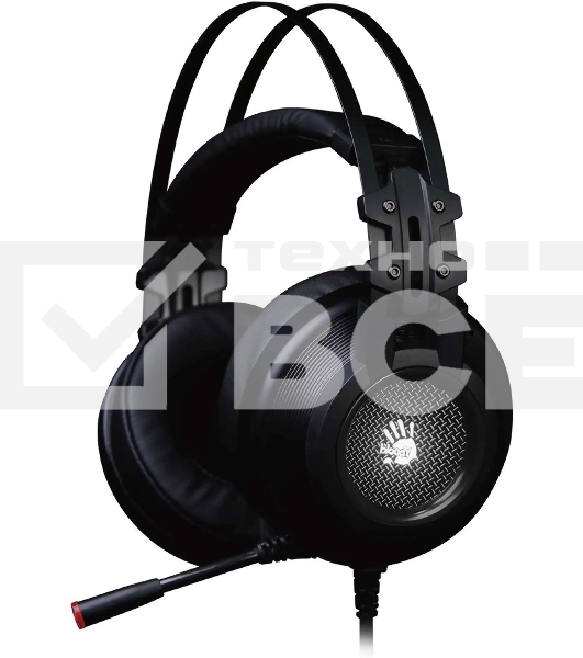 Гарнитура проводная с микрофоном A4 Bloody G525 черный 2м мониторные оголовье (G525 BLACK)