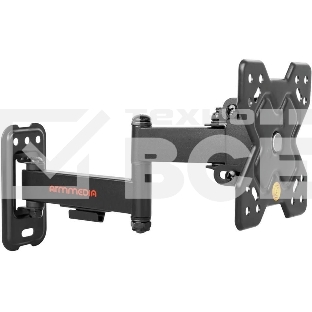 Кронштейн Arm media MARS-6 черный, 10 шт/уп. Кр. стал. настенный для TV 10'-32', max 25 кг, 5 ст св., нак. +5°-15°, пов. ±90° от ст. 62-270 мм. max VESA 100x100 мм.