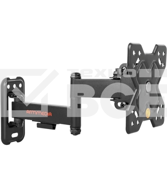 Кронштейн Arm media MARS-6 черный, 10 шт/уп. Кр. стал. настенный для TV 10'-32', max 25 кг, 5 ст св., нак. +5°-15°, пов. ±90° от ст. 62-270 мм. max VESA 100x100 мм.