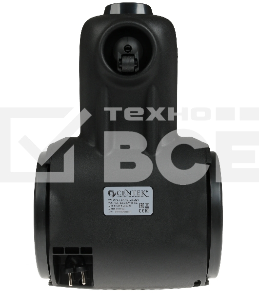 Пылесос Centek CT-2524 черный/серый, 420/2300 Вт, уборка сухая, пылесборник контейнер 2 л