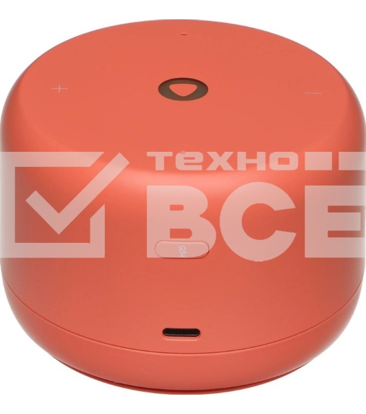 Умная колонка Яндекс Станция Лайт 2 LED, 6Вт, с экраном, 1 динамик, часы, Алиса, BT5.0, Wi-Fi, коралловый