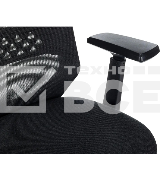 Кресло эргономичное Бюрократ MC-612N-H черный TW SQU BL сетка/ткань с подголов. крестов. металл хром