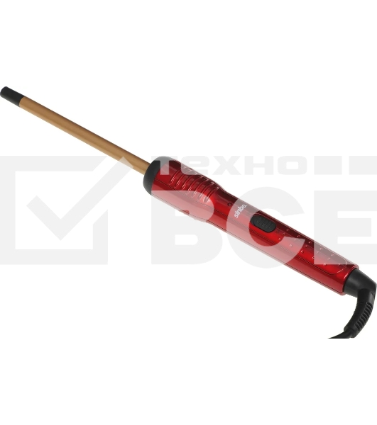 Щипцы для завивки волос Sinbo SHD 7077 красный/золотистый, 10 мм, 200 °C, 1 режим