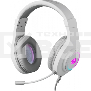 Гарнитура Redragon Hylas белая, проводная, USB / 2 x mini jack 3.5 мм, подсветка