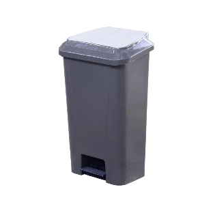 Мусорный контейнер полимерный ТАРА.РУ МКТ 60 серый 60л., в комплекте, с педалью, с пакетодерж. 37806