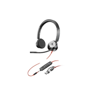 Гарнитура Plantronics Poly 3325 чёрный, проводная, USB