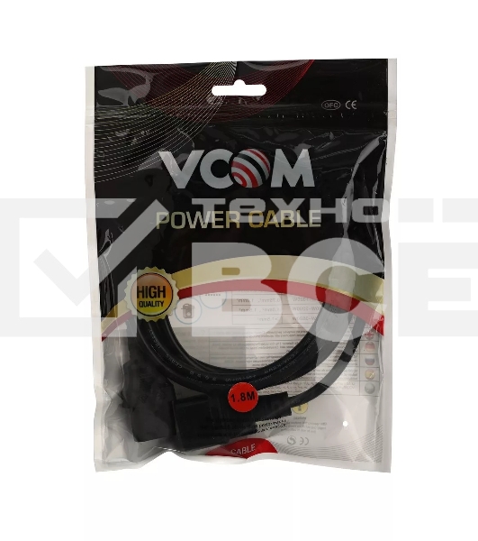Кабель монитор - компьютер 220V (UPS -> устройство) VCOM 3G*0.5mm (CE001-CU)1.8м