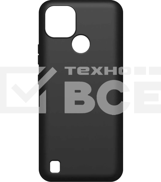 Чехол (клип-кейс) BoraSCO Silicone case для Realme C21 черный (матовый)