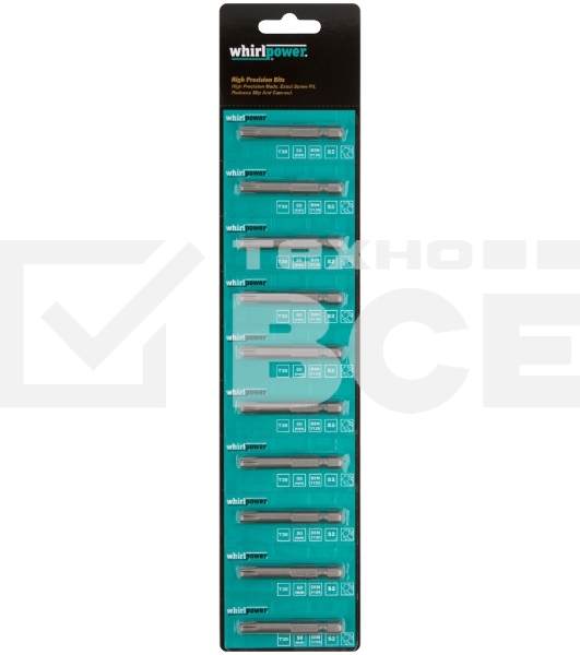 Биты WP, сталь S2, Профи, Torx 50 мм Т30, 10 шт.