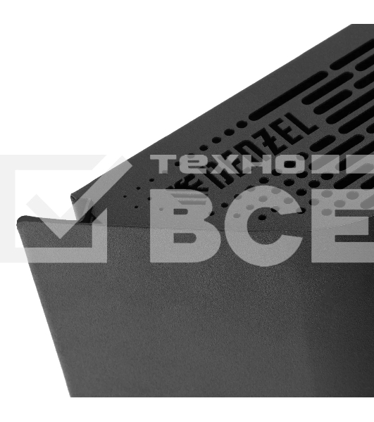 Конвектор Denzel XCE-1000B черный, 1000 Вт, 15 м2, термостат
